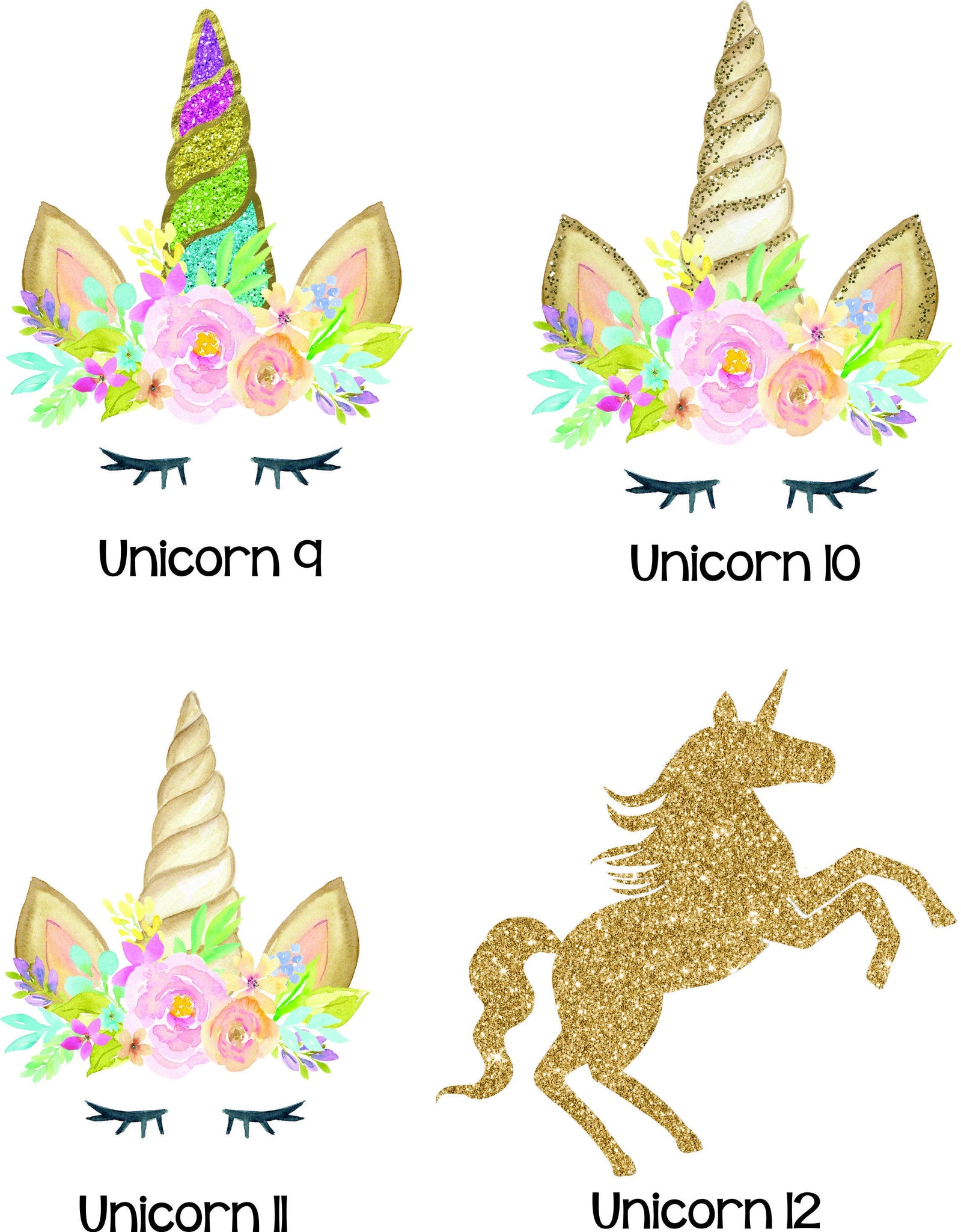 Puffy Unicorns and Glam Stickers, Sequin-Look - Prim Trims